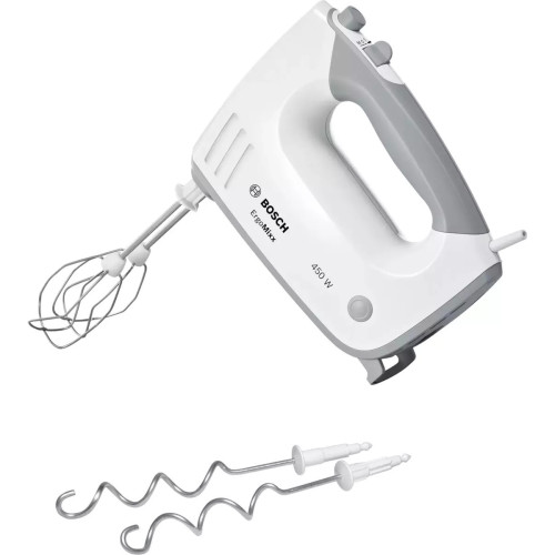 BOSCH MFQ36400 ErgoMixx Μίξερ Χειρός 450W White/Grey με Turbo & 5 Ταχύτητες BOSCH MFQ36400 ErgoMixx Μίξερ Χειρός 450W White/Grey με Turbo & 5 Ταχύτητες