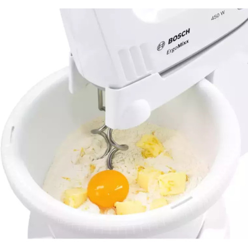 BOSCH MFQ36400 ErgoMixx Μίξερ Χειρός 450W White/Grey με Turbo & 5 Ταχύτητες BOSCH MFQ36400 ErgoMixx Μίξερ Χειρός 450W White/Grey με Turbo & 5 Ταχύτητες