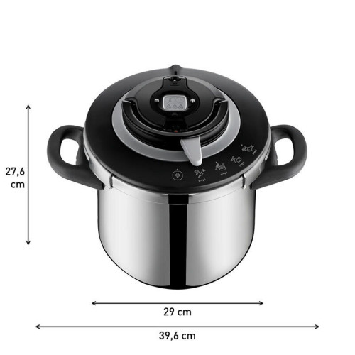 TEFAL Clipso+ Chef 10L (P4551531) Χύτρα Ταχύτητας Inox με 4 Προγράμματα & One-Hand Lid TEFAL Clipso+ Chef 10L (P4551531) Χύτρα Ταχύτητας Inox με 4 Προγράμματα & One-Hand Lid