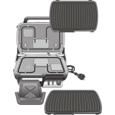 Tefal GC3050 Ultra Compact Ηλεκτρική Ψηστιέρα - Γκριλιέρα 2000W Black/Silver Tefal GC3050 Ultra Compact Ηλεκτρική Ψηστιέρα - Γκριλιέρα 2000W Black/Silver