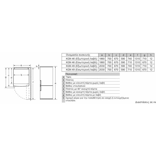Bosch KGN49XIEA – Ψυγειοκαταψύκτης Inox Antifinger Ε 438lt Total NoFrost Bosch KGN49XIEA – Ψυγειοκαταψύκτης Inox Antifinger Ε 438lt Total NoFrost