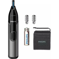 Philips NT3650/16 Nose Trimmer Series 3000 Κοπτική Μηχανή για Μύτη, Αυτιά & Φρύδια Silver/Black
