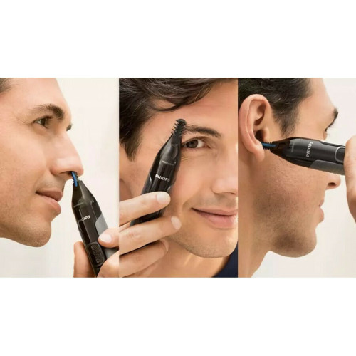 Philips NT3650/16 Nose Trimmer Series 3000 Κοπτική Μηχανή για Μύτη, Αυτιά & Φρύδια Silver/Black Philips NT3650/16 Nose Trimmer Series 3000 Κοπτική Μηχανή για Μύτη, Αυτιά & Φρύδια Silver/Black