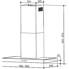 FABER TSP X A60 2LS Απορροφητήρας Καμινάδα Inox 60cm Ενεργειακής Κλάσης A FABER TSP X A60 2LS Απορροφητήρας Καμινάδα Inox 60cm Ενεργειακής Κλάσης A