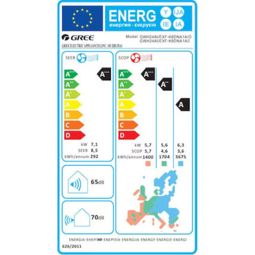 GREE Airy Noble White GRC-241QI/KAIW-N5/GRCO-241QI-KAIW-N5 Κλιματιστικό Inverter 24000 BTU A+++/A+++ με WiFi GREE Airy Noble White GRC-241QI/KAIW-N5/GRCO-241QI-KAIW-N5 Κλιματιστικό Inverter 24000 BTU A+++/A+++ με WiFi