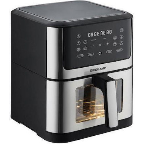 EUROLAMP 300-70041 Air Fryer 8L 1800W Ψηφιακή Φριτέζα Αέρος με 10 Προγράμματα Μαύρη EUROLAMP 300-70041 Air Fryer 8L 1800W Ψηφιακή Φριτέζα Αέρος με 10 Προγράμματα Μαύρη