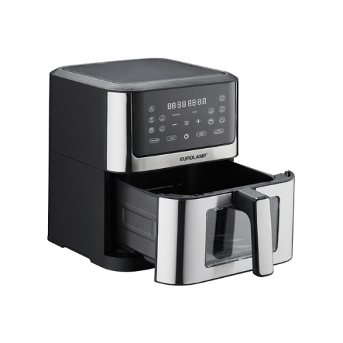 EUROLAMP 300-70041 Air Fryer 8L 1800W Ψηφιακή Φριτέζα Αέρος με 10 Προγράμματα Μαύρη EUROLAMP 300-70041 Air Fryer 8L 1800W Ψηφιακή Φριτέζα Αέρος με 10 Προγράμματα Μαύρη