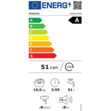 Princess WMBA10PAR Πλυντήριο Ρούχων 10kg 1400 Στροφών Inverter White Princess WMBA10PAR Πλυντήριο Ρούχων 10kg 1400 Στροφών Inverter White