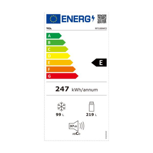 TCL RP318BWE3 Ψυγειοκαταψύκτης No Frost 318L Inverter Λευκός TCL RP318BWE3 Ψυγειοκαταψύκτης No Frost 318L Inverter Λευκός