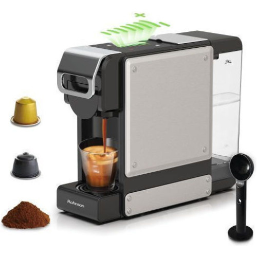 ROHNSON R-98044 Multi Capsule 3 σε 1 Espresso 19 Bar 1450W Silver/Black ROHNSON R-98044 Multi Capsule 3 σε 1 Espresso 19 Bar 1450W Silver/Black