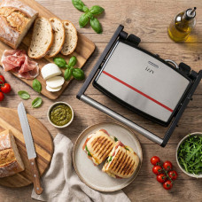IZZY PANINI VITA IZ-2035 (224298) Σαντουιτσιέρα Τοστιέρα Grill 1500W Inox με XL Αντικολλητικές Πλάκες IZZY PANINI VITA IZ-2035 (224298) Σαντουιτσιέρα Τοστιέρα Grill 1500W Inox με XL Αντικολλητικές Πλάκες