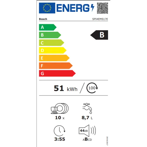 Bosch SPI4EMS17E Εντοιχιζόμενο Πλυντήριο Πιάτων 45cm Serie 4 με Home Connect Bosch SPI4EMS17E Εντοιχιζόμενο Πλυντήριο Πιάτων 45cm Serie 4 με Home Connect