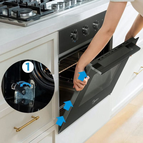 Midea MBO65M80M1-BK Εντοιχιζόμενος Φούρνος 70L Μαύρος | 9 Λειτουργίες | Υδρόλυση Midea MBO65M80M1-BK Εντοιχιζόμενος Φούρνος 70L Μαύρος | 9 Λειτουργίες | Υδρόλυση