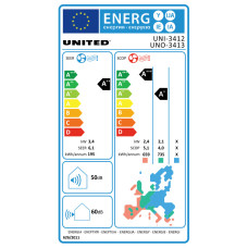 United UNI-3412 Inverter 12000 BTU WiFi A++/A+++ – Χαμηλή Κατανάλωση & Αθόρυβη Λειτουργία United UNI-3412 Inverter 12000 BTU WiFi A++/A+++ – Χαμηλή Κατανάλωση & Αθόρυβη Λειτουργία