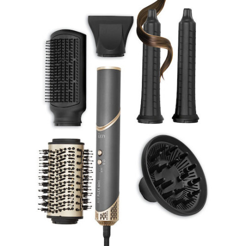 Izzy Multistyler IZ-7212 Airflex 6 in 1 Ηλεκτρική Βούρτσα με Αέρα για Ίσιωμα και Μπούκλες 1500W Izzy Multistyler IZ-7212 Airflex 6 in 1 Ηλεκτρική Βούρτσα με Αέρα για Ίσιωμα και Μπούκλες 1500W
